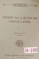 Herbert-Herbert Parts No 4 4B 4BS Capstan Lathe Manual-4-4B-4BS-01